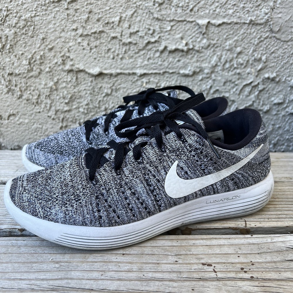 Nike Shoes Women Size 8.5 Lunarepic Flyknit Running Black White Oreo